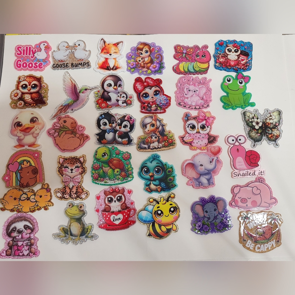 Animal Flatback Focal Beads For Review Owl Goose Moneky Elephant Tiger Duck Bird